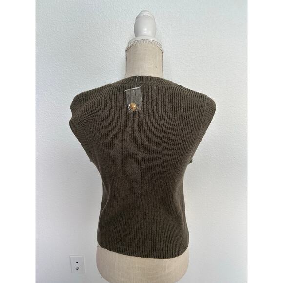 Revolve Song of Style by Aimee Song Olive Green Knit Sweater Vest - M - Picture 6 of 6